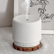 Essential Oil Diffuser, 280ml Ceramic Aromatherapy Diffuser with Ultrasonic Cool Mist Humidifier, Timer, Auto Shut-Off, Large Room Aroma Diffuser for Home, Bedroom, Office, Yoga