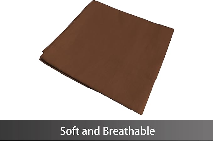 iMaylex Soft 100% Egyptian Cotton Zipper Pillow Case, Cozy and Lightweight Pillowcase, Easy Care, Coffee, Body, 20'' x 48''