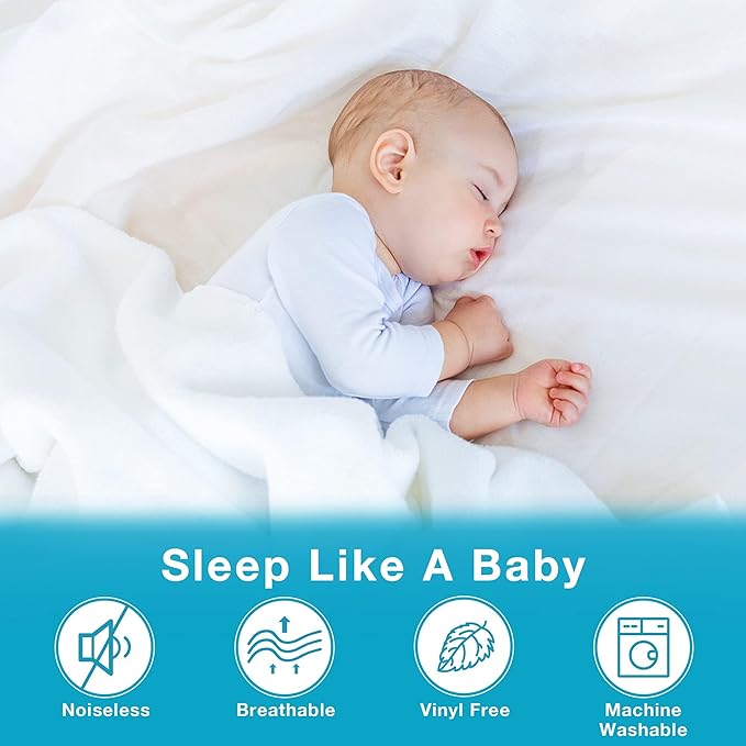 Lunsing Soft Twin Waterproof Mattress Protector, Breathable Twin Size Mattress Pad Cover, 6-16 Inches Deep Pocket, White