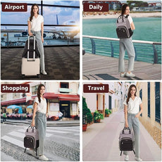 Laptop Backpack for Women/Men, Fits 15.6 Inch Laptop Bag, Fashion Travel Work Anti-theft Bag, Business Computer Waterproof Backpack Purse, Grey Black