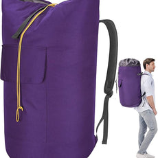 College Laundry Bag Extra Large Heavy Duty, Purple 115L Laundry Backpack Bag, Dorm Laundry Bag with Straps, Large Laundry Bags, Clothes Hamper Bag for College, Travel, Camp, Apartment, Laundromat
