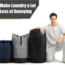 Laundry Bags Extra Large Heavy Duty, Laundry Backpack College 115L, Large Laundry Bag with Shoulder Straps, Big Dirty Clothes Bag for Dorm, Apartment and Laundromat, College Dorm Essentials for Guys