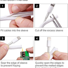 Alex Tech 25ft - 1/8 inch Cord Protector Wire Loom Tubing Cable Sleeve Split Sleeving for USB Cable Power Cord Audio Video Cable - Protect Cat from Chewing Cords - White