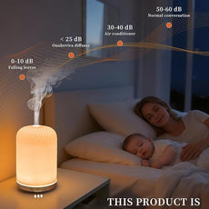 Essential Oil Diffuser for Home, 120ML Diffusers for Essential Oils Large Room, Ceramic Diffuser with USB Cable, Warm Ambient Light, Aromatherapy Diffuser Home Decor, Gift Choice, Pink