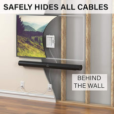 SANUS Ultimate in-Wall Cable Management Kit for Mounted TV & Soundbar - Includes Soundbar & TV Wire Management - Conceals Power, HDMI, Optical, and Low-Voltage Wires Behind Wall Model: WSIWPSB1