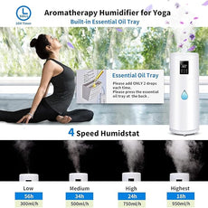 Humidifiers for Large Room Home Bedroom 2000 sq.ft. 17L/4.5Gal Large Humidifier with Extension Tube & 4 Speed Mist,Top Fill Wholehouse Humidifier with 360°Nozzle for Plant Office Commercial Greenhouse