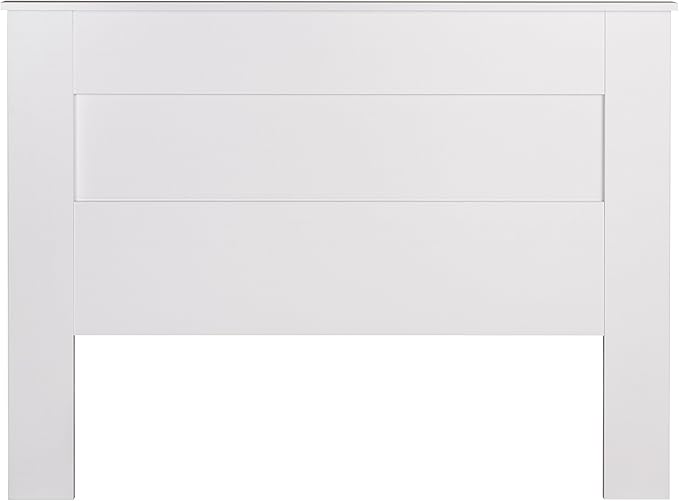 Prepac Stylish Flat Wood Panel Headboard for Queen Size Beds, Simplistic Wooden Queen Headboard 2.25" D x 64.5" W x 48" H, White, WHFQ-1301-1