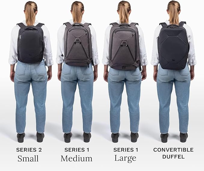 Knack Series 1 Laptop Backpack Fits up to 15 Inch - Knack Bags Carry-On Backpack, TSA Approved, Expandable Travel Backpacks (Savile Gray, Medium)