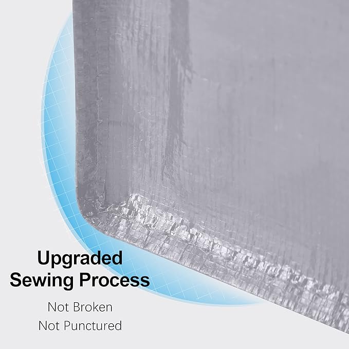 Heavy Duty Extra Large Moving Bags W/Backpack Straps - Strong Handles & Zippers, Storage Totes For Space Saving, Fold Flat, Alternative to Moving Box and Storage Bin (Set of 6, Silver)