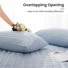 NEXHOME PRO California King Duvet Cover, Blue 3 Pieces Boho Tufted Duvet Cover Set, Soft and Lightweight Microfiber Comforter Cover Set (Blue Cal King, 104 x 98)-No Comforter