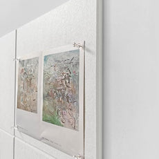 White Cork Board Tiles | Large Cork Board Alternative | Felt Wall Tiles (12-Pack) | Aesthetic Felt Bulletin Board for Office, Home & Classroom | Large Cork Boards for Walls Memo Board | White