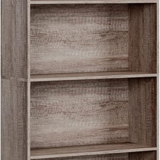 FOTOSOK 6-Tier Open Bookcase and Bookshelf, Freestanding Display Storage Shelves Tall Bookcase for Bedroom, Living Room and Office, Oak