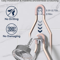 YASONIC Shower Caddy Hanging, Never Rust Shower Organizer Hanging, Aluminum Shower Racks for Inside Shower with Hooks for Razor, Bathroom Organizers and Storage with Soap Holder, Rose Gold