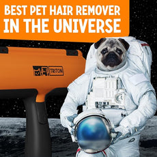 Triton Pet Hair Removal Tool w/Fur Trapping Compartment, 60% Smaller Storage Size, Reusable Shedding Roller, Cat and Dog Hair Remover for Car, Furniture, Carpet, Couch (Orange)