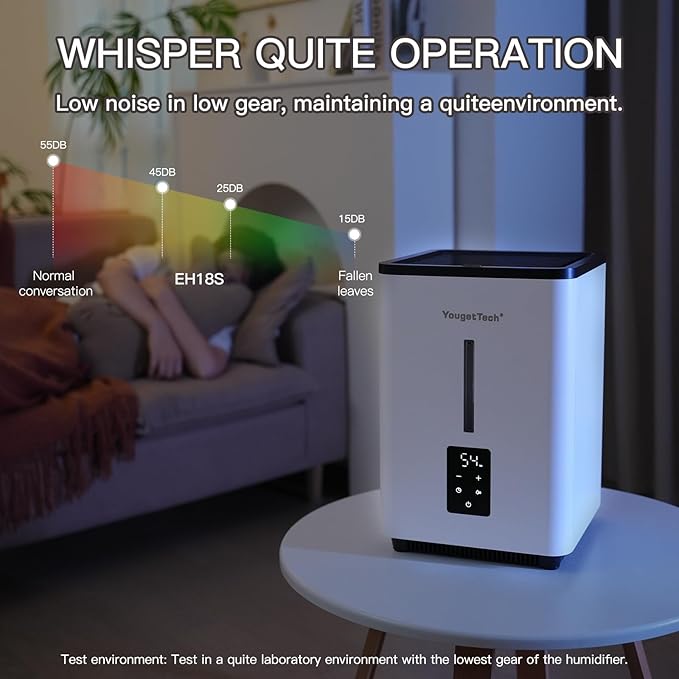 Evaporative Humidifiers for Bedroom Large Room|1.55Gallons|20W evaporative cool mist humidifier|7 Speed | MAX Output 1000 ml/h | Auto Humid | Top Filling