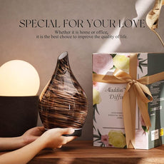 Porseme 280ml Essential Oil Diffuser Glass Color Changing Aroma Air Diffusers Aromatherapy Ultrasonic Cool Mist Humidifier 7 Running Hours Waterless Auto-Off for Sleeping, Yoga, Office (Dark Golden)