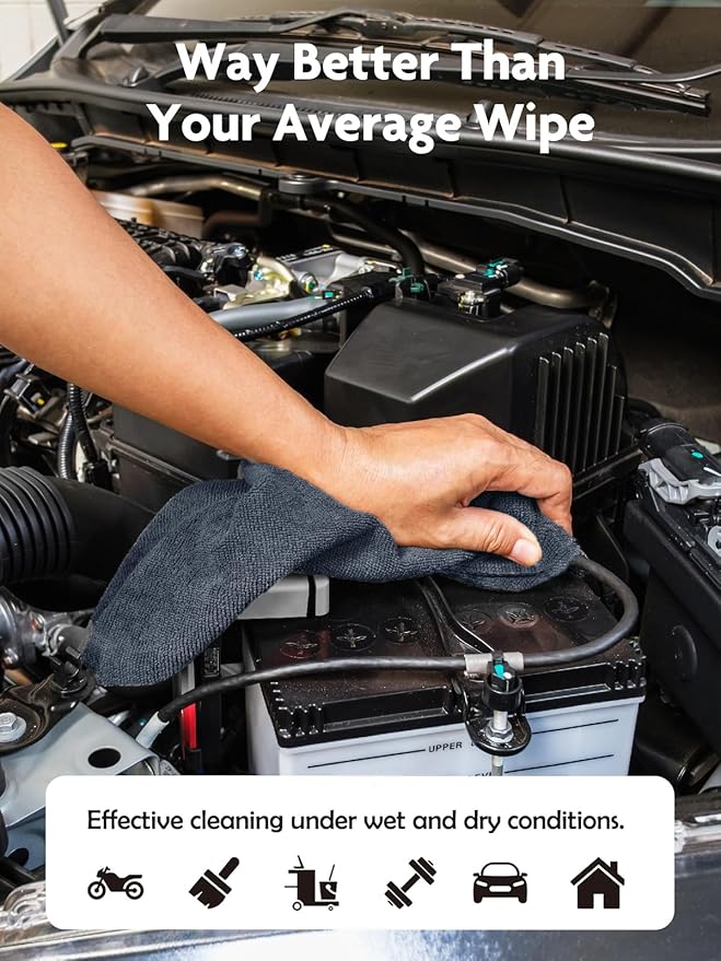 Fantasticlean Microfiber Cleaning Cloth Roll -150 Pack, Tear Away Microfiber Towels, 12" x 12", Reusable, Washable, Ultra Absorbent Dishcloth for All-Around Cleaning Supplies (White & Dimgrey)