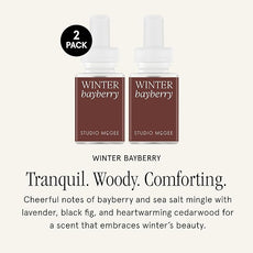 Pura x Studio McGee Home Scent Refill - Smart Air Diffuser - Up to 120-Hours of Luxury Fragrance per Refill - Home Essential - Clean & Safe Diffuser Fragrance - 2 Pack, Winter Bayberry