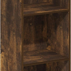 Furinno LUDER Book Shelf, 3-Cube Bookshelf, Bookcase with Open Shelves, 9.3 x 12 x 31.5, for Living Room, Bedroom, Home Office, Amber Pine