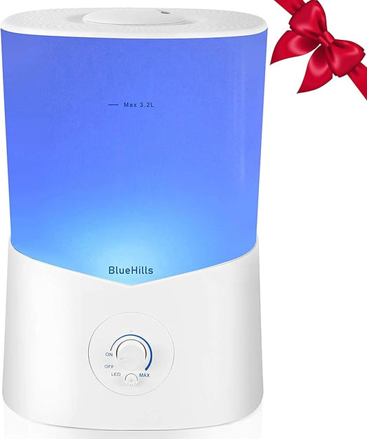 BlueHills Premium 3000 ML XL Essential Oil Diffuser Aroma Humidifier 3 Liter Big Capacity Huge Size Plant Baby Living Room Décor Lights Home High Mist Long Run Time Aromatherapy Diffuser White 3L-K1