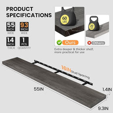 Fun Memories Floating Shelves for Wall, 55