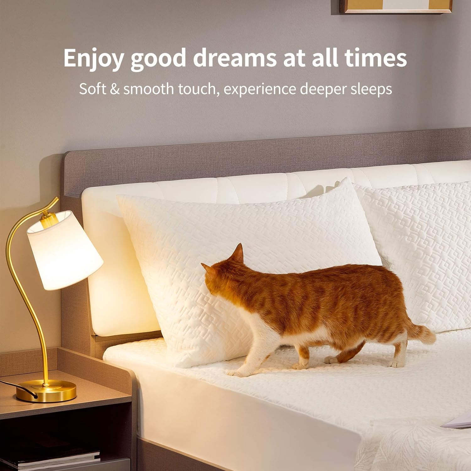 CoolShields Pillow Protector (2 Pack) Standard – Waterproof Zippered Pillow Covers, Hypoallergenic, Premium Pillowcase Encasement for Better Sleep