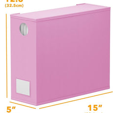 SpaceAid 9 Pack Bed Sheet Organizers and Storage, Foldable Sheet Organizer with Window for Linen Closet, Set Folder Keeper for Queen & King Size Bedding Storage (Pink)