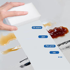 100 Pack Magic Sponge Eraser, Non-Scratch Melamine Sponges in Bulk, Multi Surface Power Scrubber Foam Cleaning Pads for Bathtub, Floor, Baseboard, Bathroom, Wall Cleaner - White Sponges