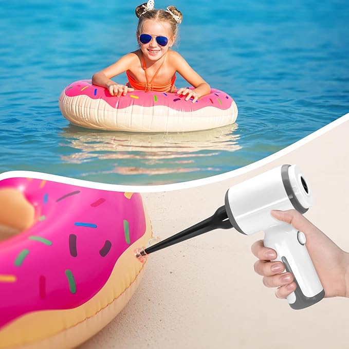 MINI Cordless Handheld Vacuum Cleaner, 6500PA Powerful Suction, Mini Air Duster Blower & Inflator for Car, Home, Keyboard, Swimming Ring - White