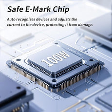 100W USB C Multi Charging Cable with E-Mark Chip, 3 in 1 USB C Fast Charging Cable, Universal Multiple Charger Cord with Type-C, Micro USB, IP Port for iPhone16/15/14/Cell Phones and More (2Pack 5FT)