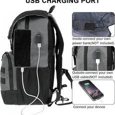 WOLT Laptop Backpack with USB Charging Port Fits Up to 17 Inch Laptop, College Backpack for Men Women, Computer Business Bookbag, Grey