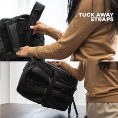 NOMATIC 14L Travel Pack - Water Resistant Laptop Bag - TSA-Ready Expandable Backpack (Black)