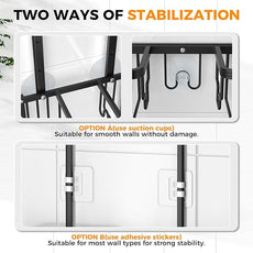 REINHARDT Aluminum Shower Caddy Hanging Adjustable Shower Caddy, Rustproof Hanging Shower Organizer with Hooks Soap Holders, Over Shower Head Caddy for Handheld Showerhead, Black