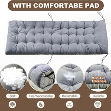 DoCred Comfy Chair, Folding Chair Recliner Chair for Bedroom and Living Room, Folding Reclining Patio Chairs Lounge Chair with Removable Cushion for Indoor Outdoor