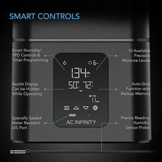 AC Infinity CLOUDFORGE T7, Plant Humidifier 15L with VPD Humidity Controls, 10-Level Precision Vaporizer, Extendable Hose, Targeting Pipe, and No-Leak Seal for Grow Tents