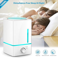 Exqline 1500ml Large Aroma Essential Oil Diffuser - Aromatherapy Humidifier for Large Room (White)