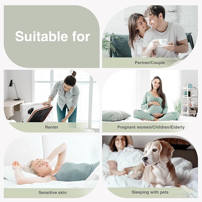 Novilla California King Mattress Topper, Soft Pillow Top for Dorm Bed, Breathable Quilted Mattress Pad Cover with Deep Pocket, Down Alternative Fill, Machine Washable Back to School Essentials