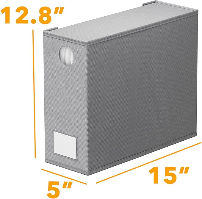 SpaceAid 6 Pack Bed Sheet Organizers and Storage, Foldable Sheet Organizer with Window for Linen Closet, Set Folder Keeper for Queen & King Size Bedding Storage (Gray)