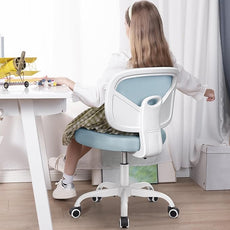 Primy Kids Desk Chair, Pink Study Chair for Boys Girls with Height Adjustable, Swivel Mesh Task Student Chairs for 4-12, Growing Teen Office Chair for Home/School/Office(Light Blue)