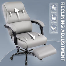 Misolant Big and Tall Office Chair with Footrest, High Back Desk Chair with Linkage Armrest, 90-155° Recline Executive Computer Chairs with Adjustable Height for Home