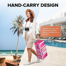 Suitcase Organizer, Travel Luggage Organizer Hanging Shelves Packing Cube Closet/Collapsible Portable Travel Organizer for Carry-on