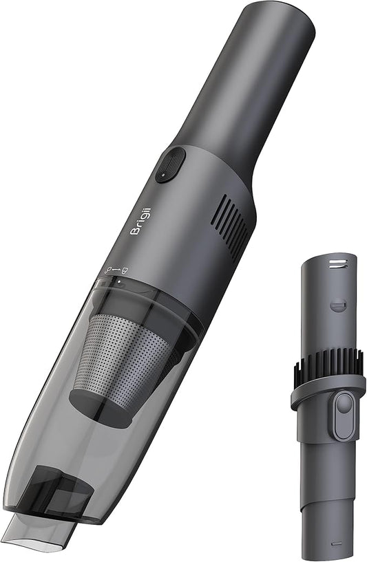 Brigii Crevice Vacuum with BRUSHLESS DC Motor, Mini Vacuum, Cordless Handheld Vacuum Cleaner,Lightweight 0.83lbs, USB-C Rechargeable-MX20
