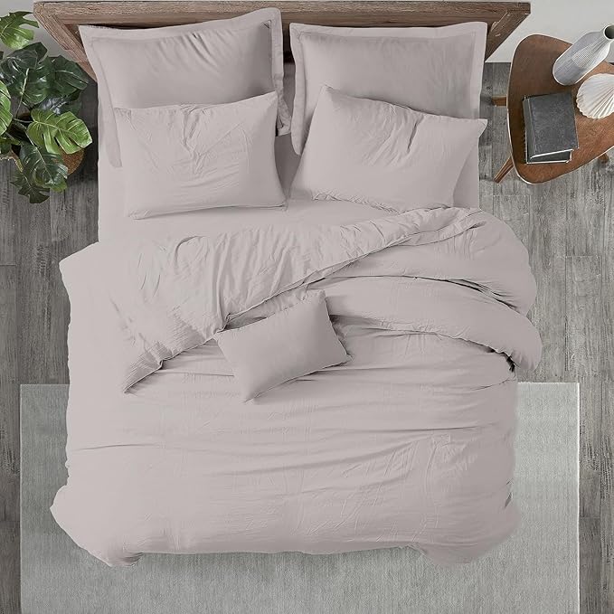 Kotton Culture 3 Pc Duvet Cover King Size Set-100% Egyptian Cotton Sateen 600 Thread Count Ultra Soft Premium Durable Comforter Cover Zipper Closure & Corner Ties - (Light Grey, 102" X 94")