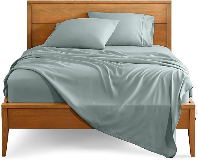Bare Home Twin XL Sheet Set - 1800 Ultra-Soft Microfiber Twin Extra Long Sheets - Double Brushed - Deep Pockets - Easy Fit - Extra Soft - 3 Piece Set - Bed Sheets & Pillowcases (Twin XL, Sea Spray) BareHome