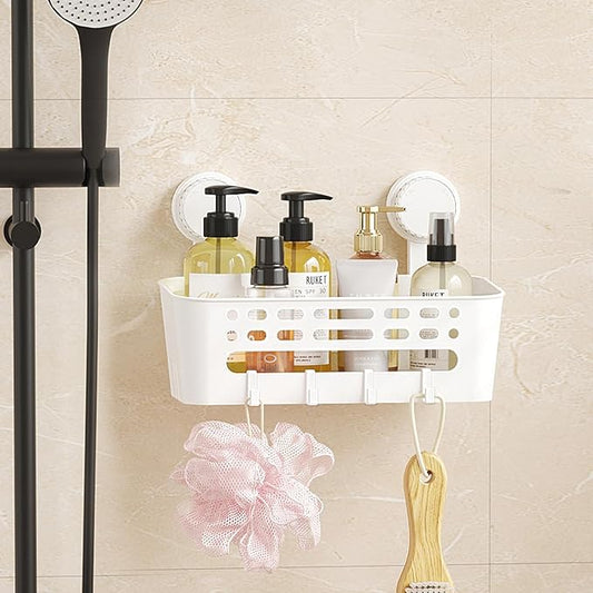 Lifewit Shower Caddy Suction Cup, 10.4inch Removable Shower Shelves for Inside Shower, NO-Drilling Bathroom Organizers and Storage Rack for Shampoo Strong Vacuum Suction, 1 Pack