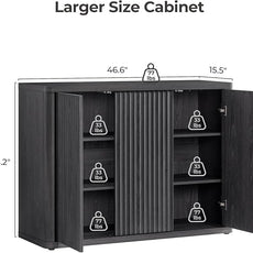 SICOTAS Buffet Cabinet with Storage Accent Sideboard with 3 Doors Modern 46.6