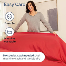 Cal King Size 4 Piece Sheet Set - Comfy Breathable & Cooling Bed Sheets Set - Hotel Luxury Bedding for Women, Men, Kids, Teens, Boys & Girls - Deep Pockets, Ultra-Soft, Wrinkle Free - Oeko-Tex - Red