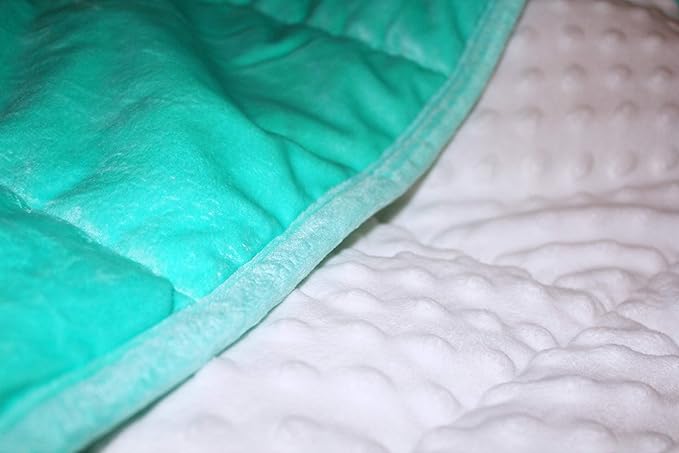 ALANSMA Reversible Weighted Blanket for All Season, Luxury Velvet, Warm and Cool, Adult 10Lb Green Weighted Blanket, Enjoy Sleeping Anywhere(Light Green,48"x72" 10lbs)