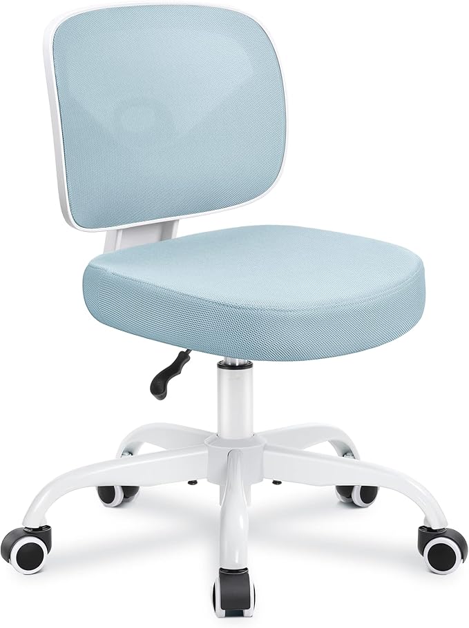 Primy Kids Desk Chair, Pink Study Chair for Boys Girls with Height Adjustable, Swivel Mesh Task Student Chairs for 4-12, Growing Teen Office Chair for Home/School/Office(Light Blue)