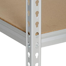 Amazon Basics Medium Duty Storage Shelving Double Post Press Board 5 Tier Shelf, Aluminum, 36 x 18 x 72